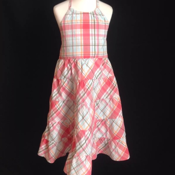 Gymboree Other - Gymboree TROPICAL GARDEN plaid halter dress 5 8